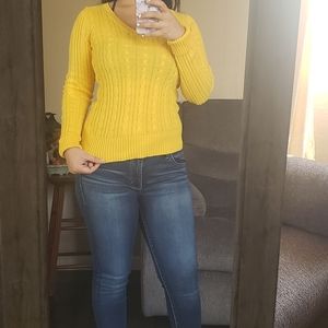 Women's Fitted Cable Knit Sweater